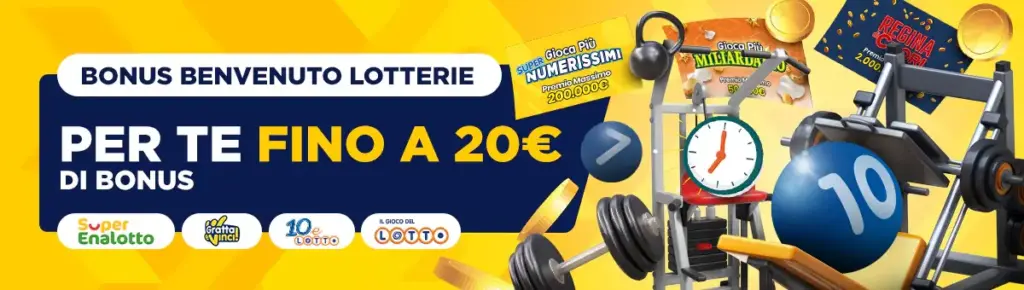 GoldBet - Bonus Benvenuto Lotterie fino a 20€