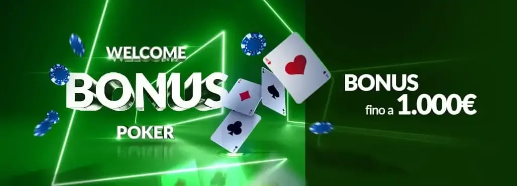 Eurobet - Bonus Benvenuto Poker fino a 1.000€