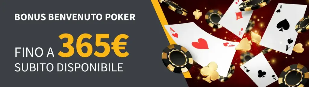 Planetwin365 - Bonus Benvenuto Poker fino a 365€ subito disponibile