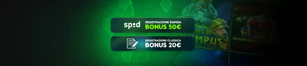 888casino - Bonus Senza Deposito con Registrazione Rapida BONUS 50€. Con Registrazione Classica BONUS 20€.